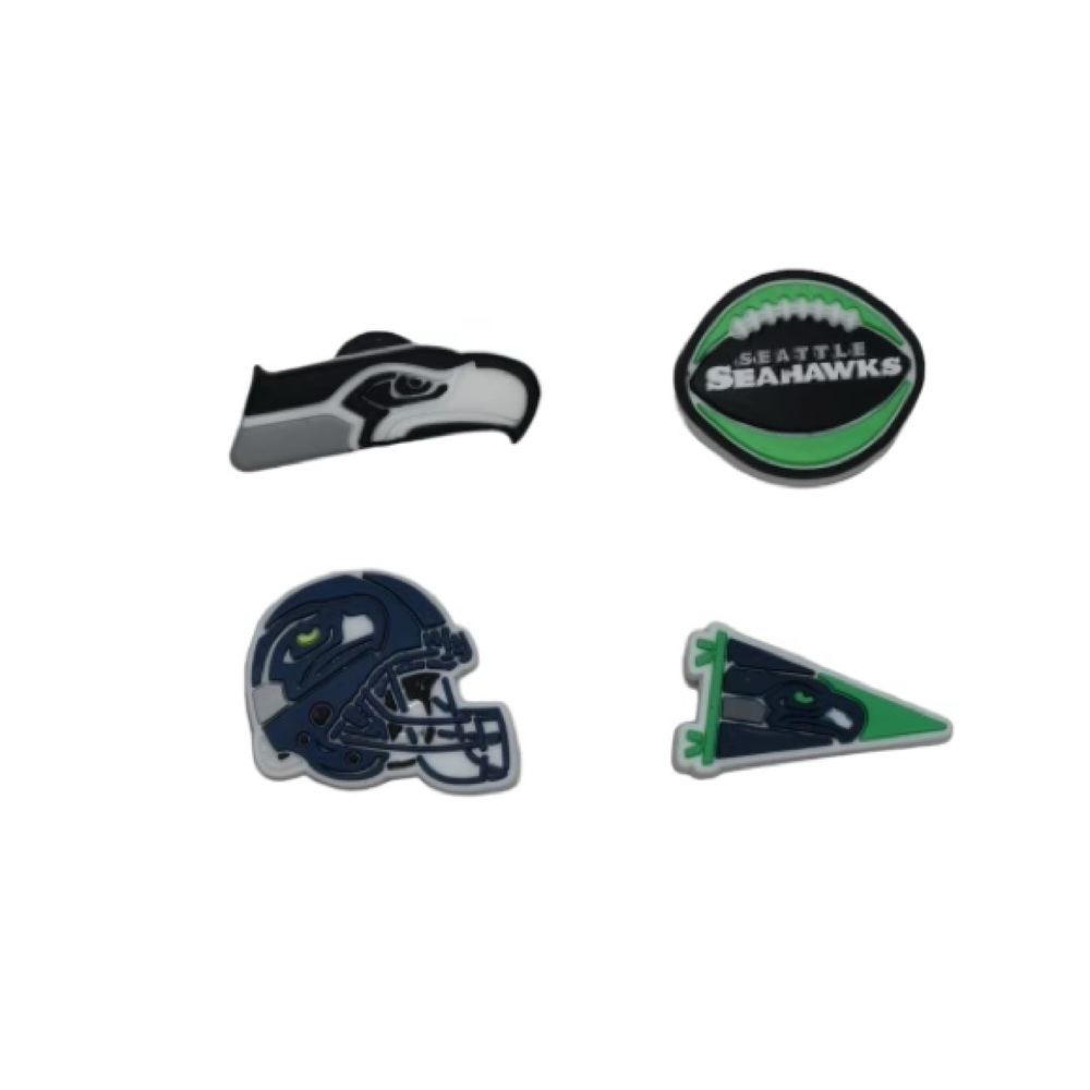 4 Seattle Seahawks crocs charms